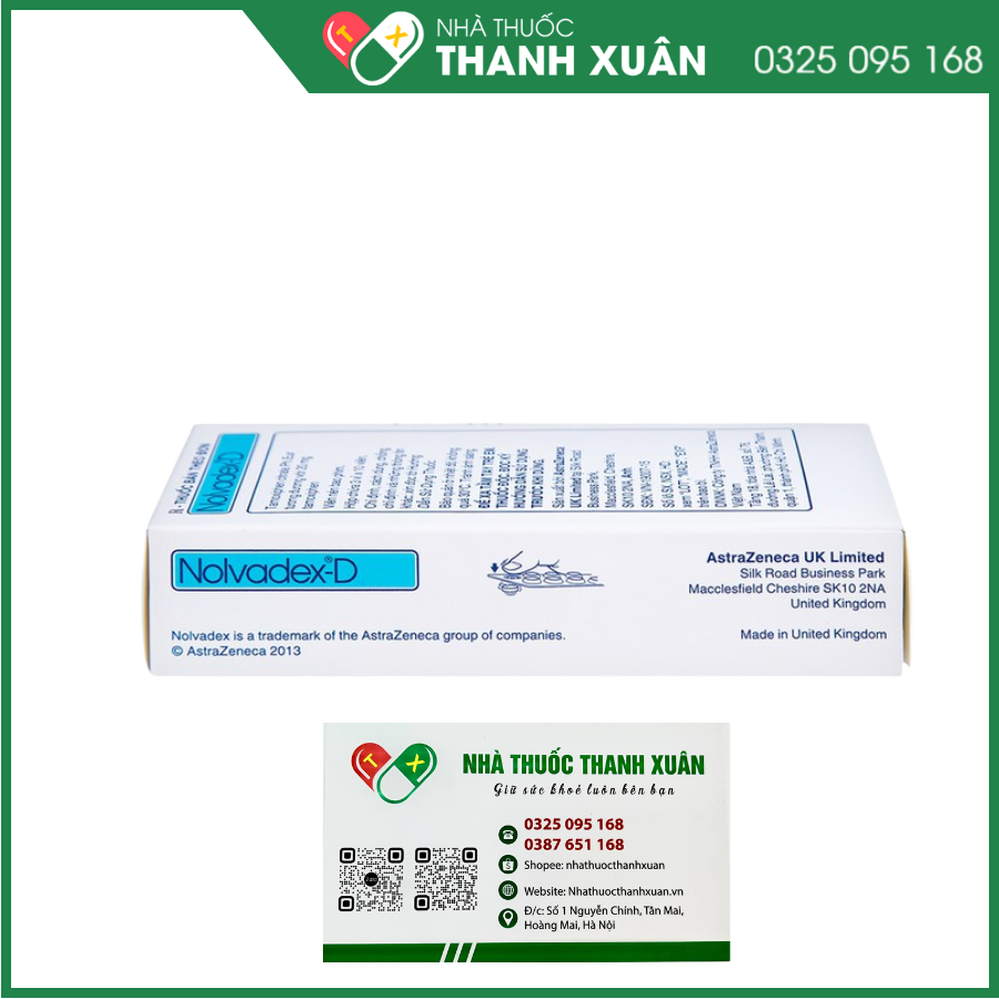 Nolvadex-D điều trị ung thư biểu mô tuyến vú