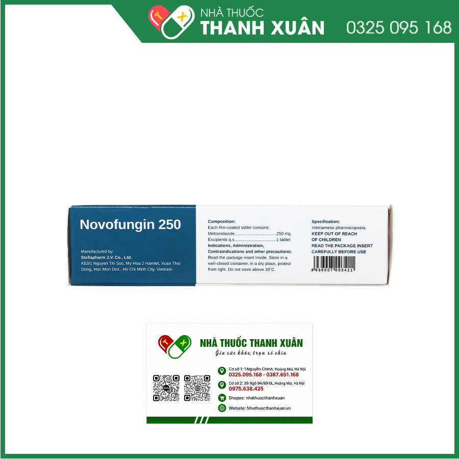 Thuốc Novofungin 250 Stella điều trị và phòng ngừa nhiễm khuẩn kỵ khí