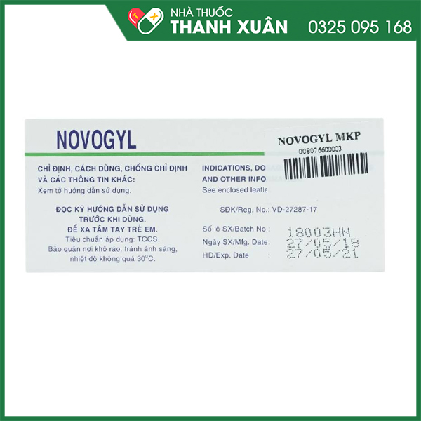 Novogyl điều trị nhiễm trùng răng miệng