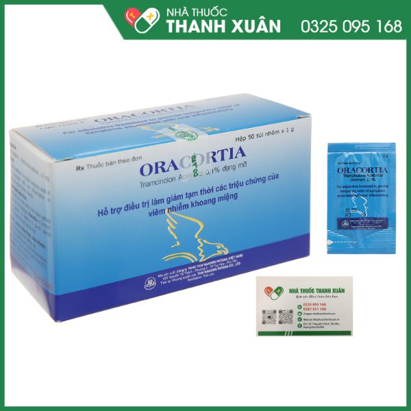 ORACORTIA thuốc mỡ trị nhiễm khuẩn miệng