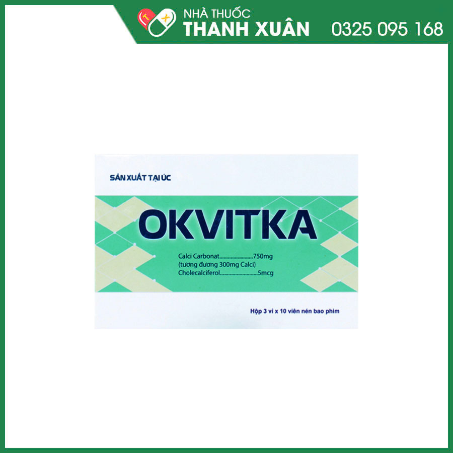 Okavitka chỉ định bổ sung calci và vitamin D và hỗ trợ giảm nguy cơ giảm mật độ xương, gãy xương do loãng xương