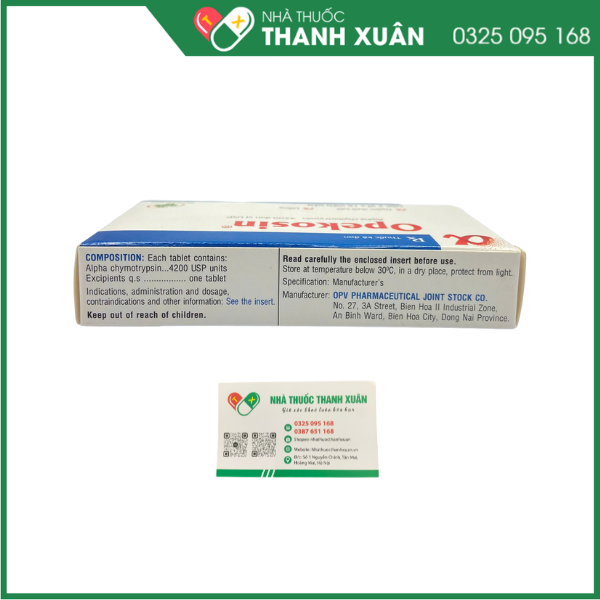 Opekosin điều trị phù nề sau chấn thương, phẫu thuật, bỏng