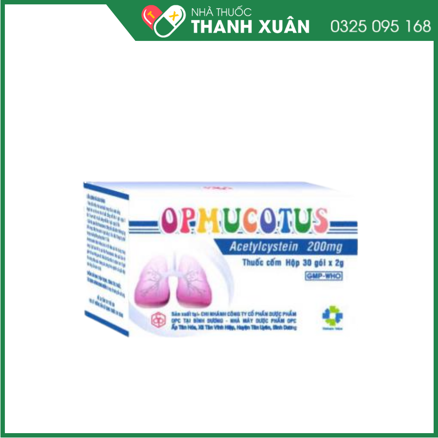 Opmucotus - Điều trị bệnh lý hô hấp có đờm nhầy quánh