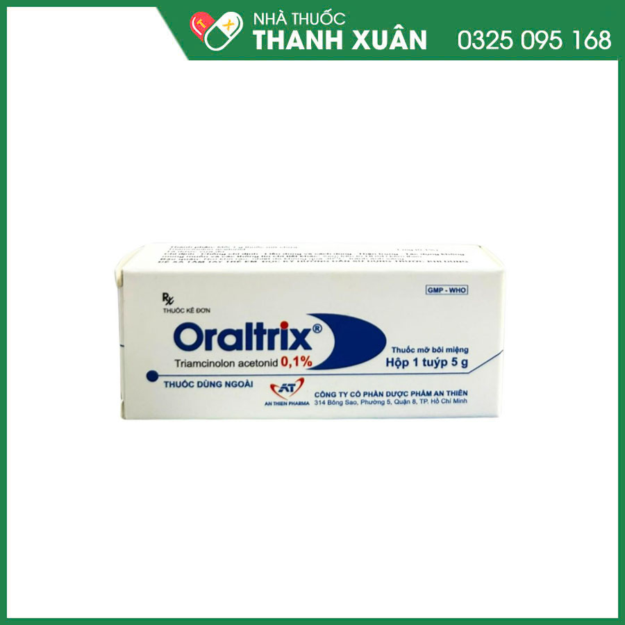 Oraltrix thuốc bôi ngoài da điều trị viêm nhiễm khoang miệng hay tổn thương dạng loét do chấn thương