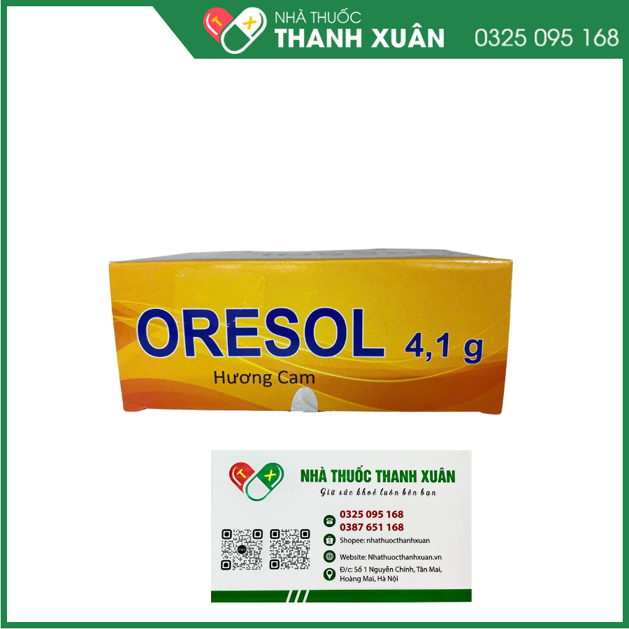 Thuốc bột uống Oresol 4,1 g phòng và điều trị mất nước và điện giải