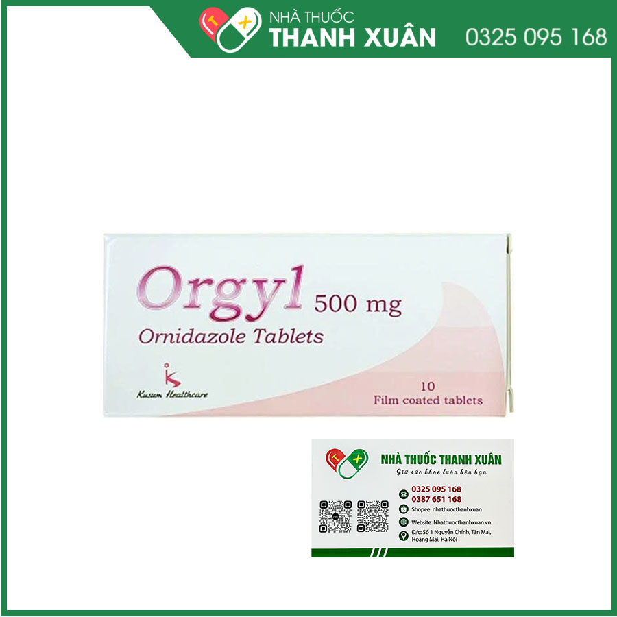 Orgyl điều trị nhiễm ký sinh trùng, vi khuẩn kỵ khí và dự phòng nhiễm khuẩn sau phẫu thuật