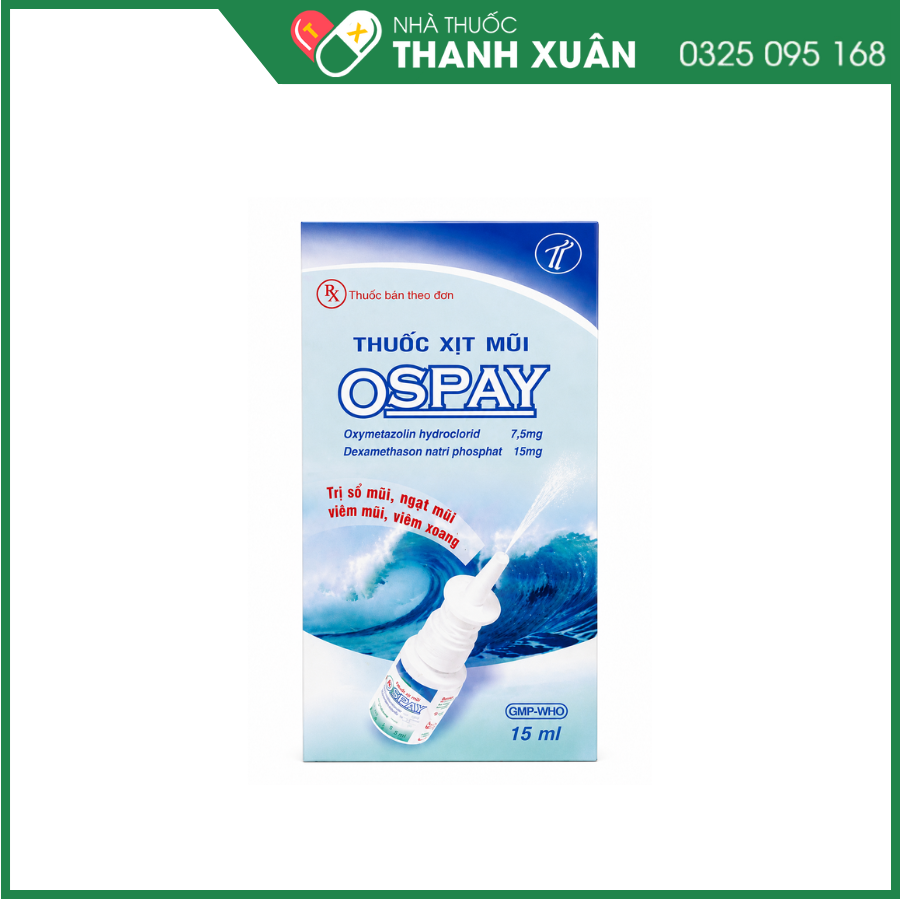 Thuốc xịt mũi Ospay giảm tạm thời sung huyết mũi