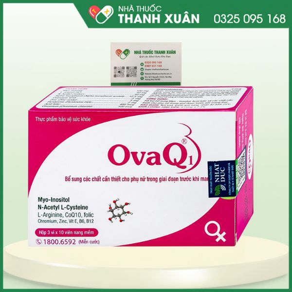 OvaQ1 - Hỗ trợ bổ sung Myo - Inositol, Acid folic cho phụ nữ trước mang thai