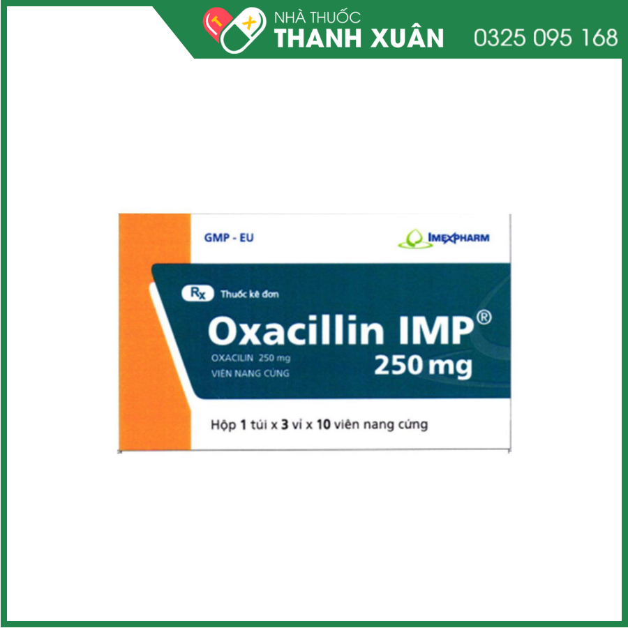 Oxacillin IMP 250mg điều trị nhiễm khuẩn