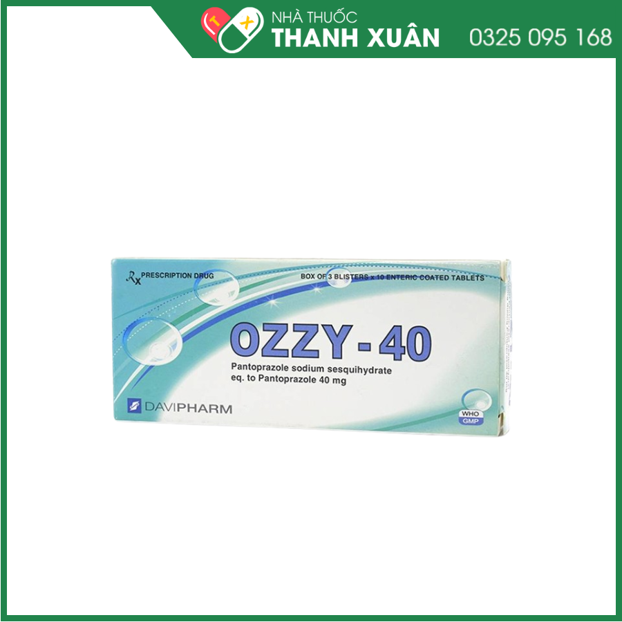Ozzy-40 điều trị GERD, loét dạ dày – tá tràng