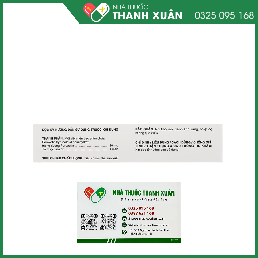 Parokey điều trị trầm cảm và các rối loạn lo âu