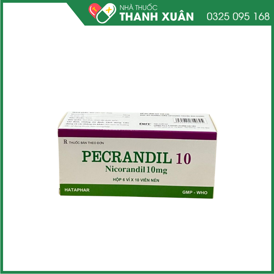Pecrandil 10 phòng và điều trị lâu dài cơn đau thắt ngực ổn định