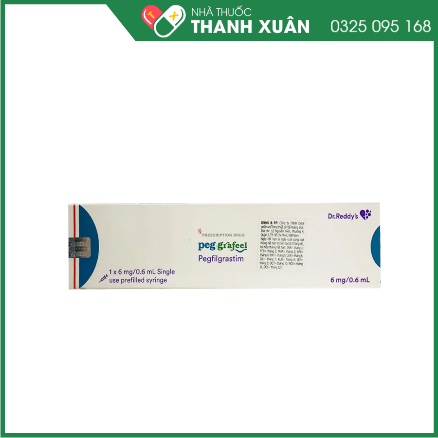 Peg-Grafeel 6mg/0.6ml điều trị hỗ trợ sau hóa xạ trị