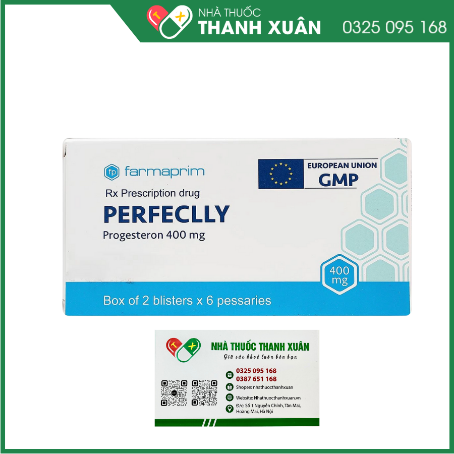 Viên đặt âm đạo Perfeclly 400mg điều trị hội chứng tiền kinh nguyệt