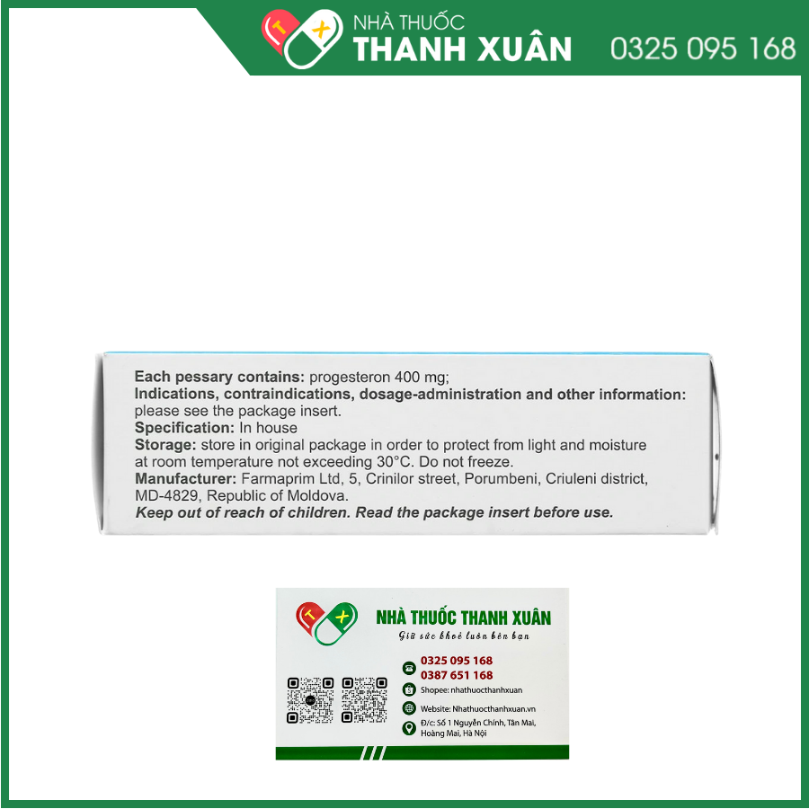 Viên đặt âm đạo Perfeclly 400mg điều trị hội chứng tiền kinh nguyệt