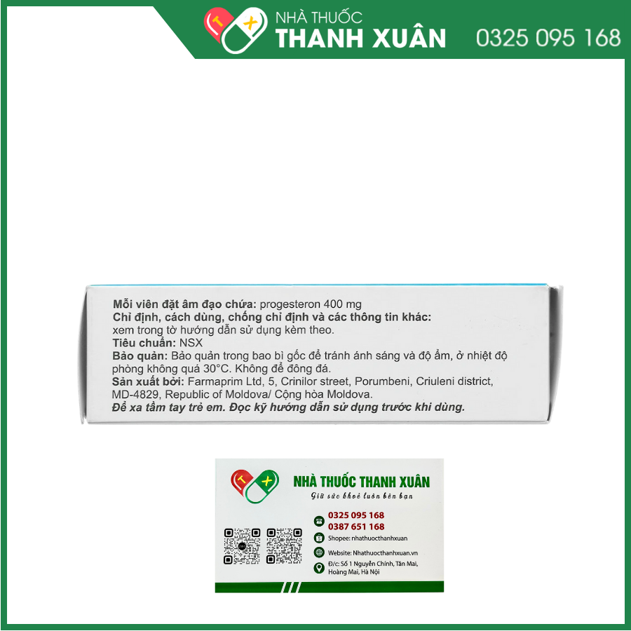 Viên đặt âm đạo Perfeclly 400mg điều trị hội chứng tiền kinh nguyệt