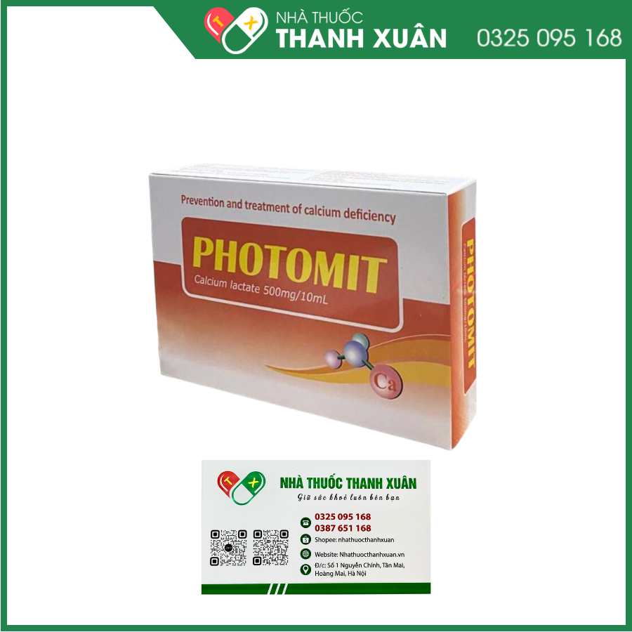 Photomit điều trị và ngăn ngừa tình trạng thiếu calci