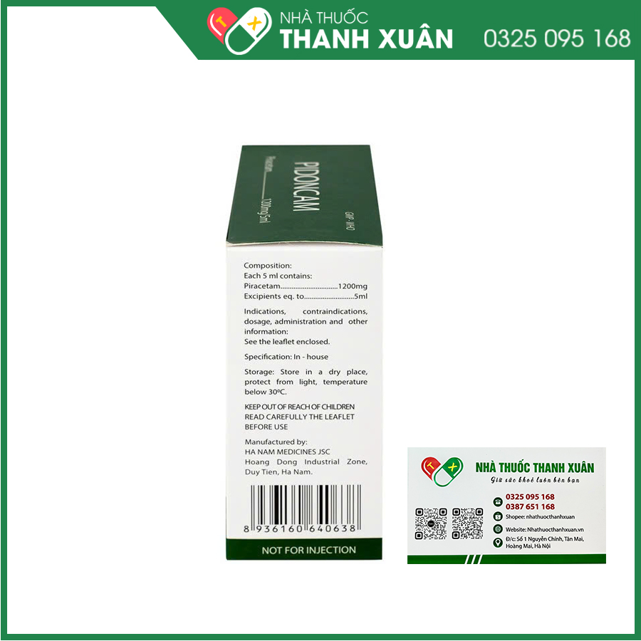 Pidoncam thuốc điều trị rối loạn tuần hoàn não