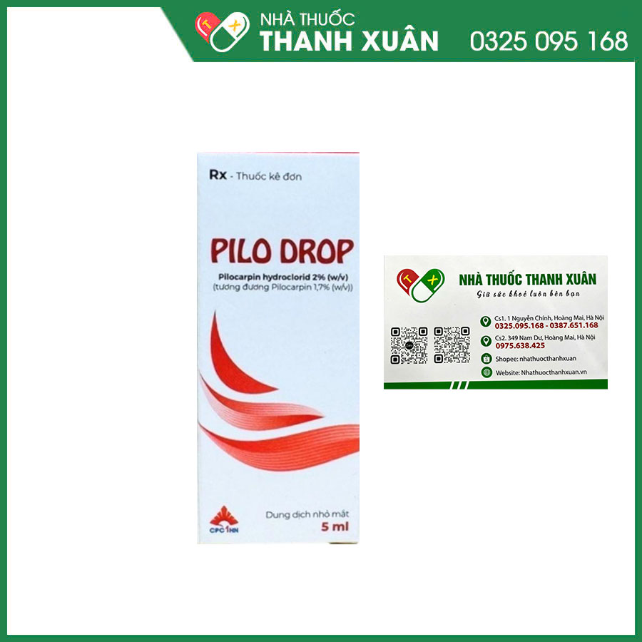 Pilo Drop thuốc điều trị tăng nhãn áp hoặc các trường hợp cần co đồng tử