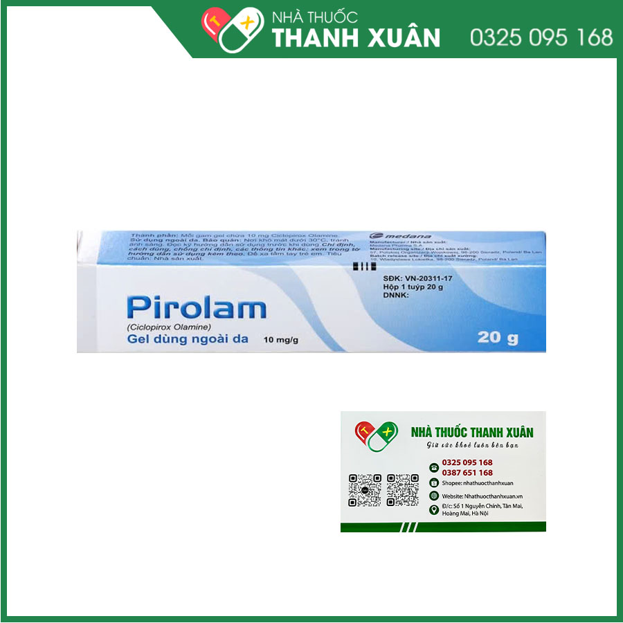 Thuốc Pirolam điều trị nấm da đầu, nấm móng, nấm da, nấm da đùi