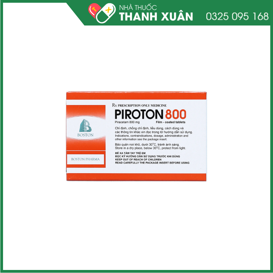 Piroton 800 trị chóng mặt, giật rung cơ