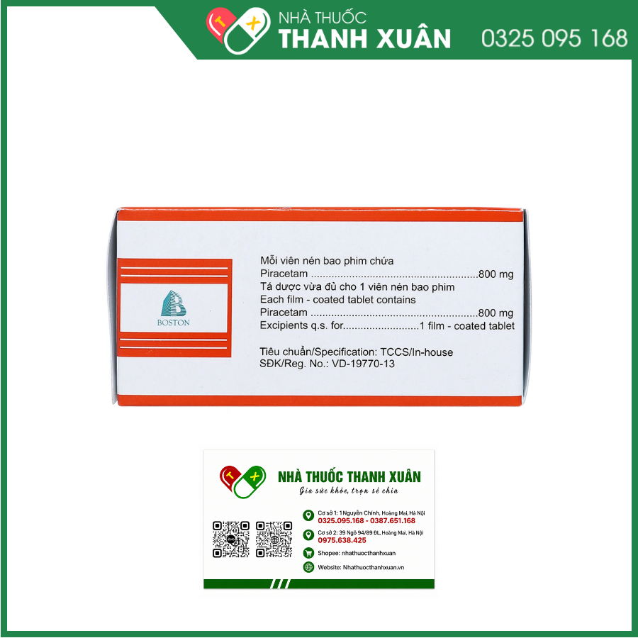 Piroton 800 trị chóng mặt, giật rung cơ