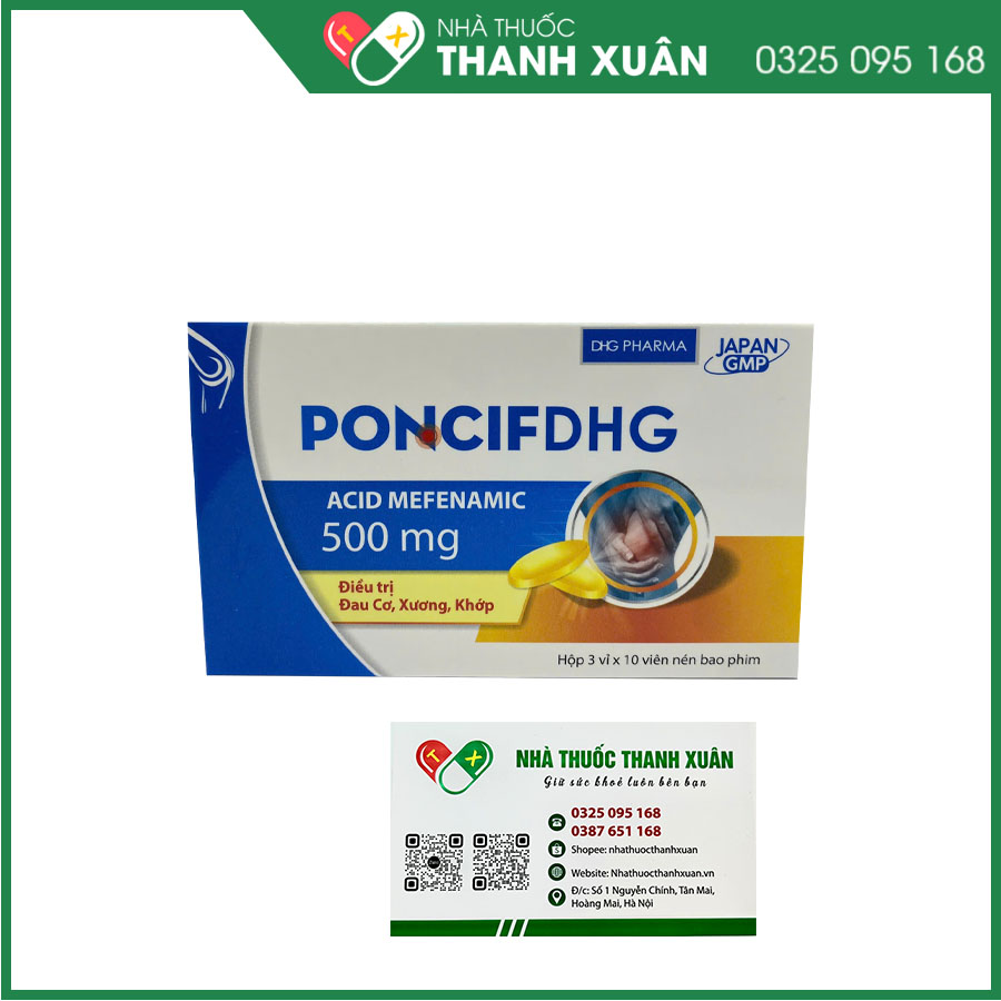 PoncifDHG thuốc giảm đau, hạ sốt, kháng viêm