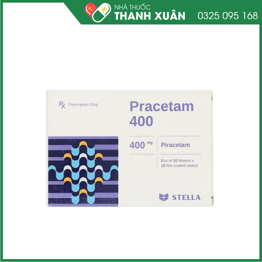 Viên nén Pracetam 400 Stella điều trị chóng mặt, suy giảm trí nhớ