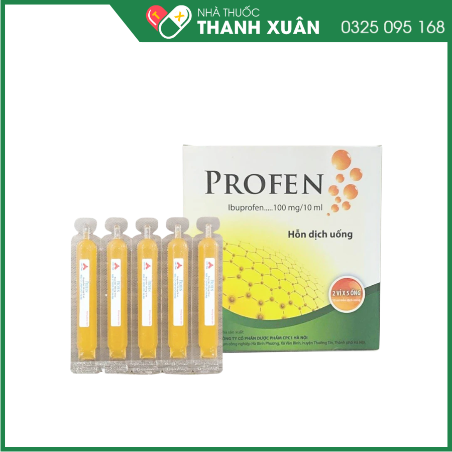 Thuốc Profen 100mg/10ml giảm đau, hạ sốt