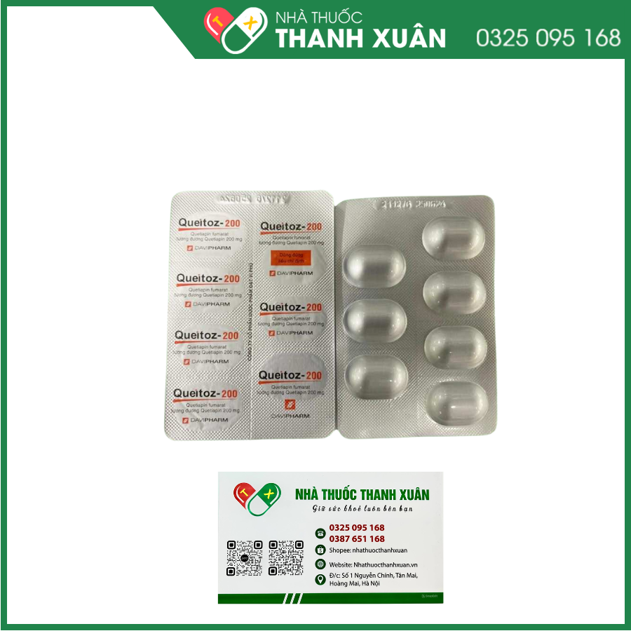 Queitoz-200 điều trị tâm thần phân liệt, rối loạn lưỡng cực