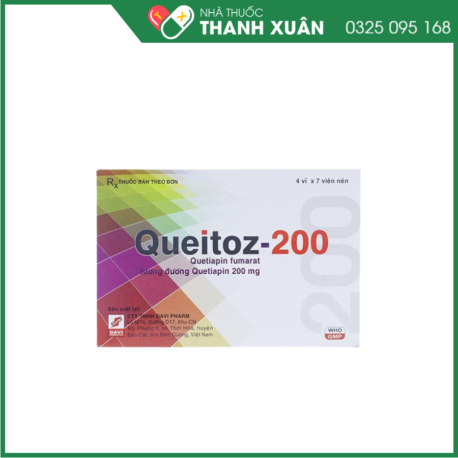 Queitoz-200 điều trị tâm thần phân liệt, rối loạn lưỡng cực