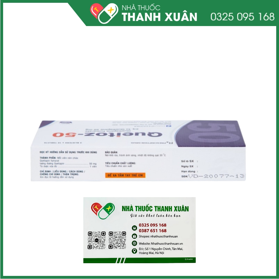 Queitoz-50 điều trị tâm thần phân liệt, rối loạn lưỡng cực