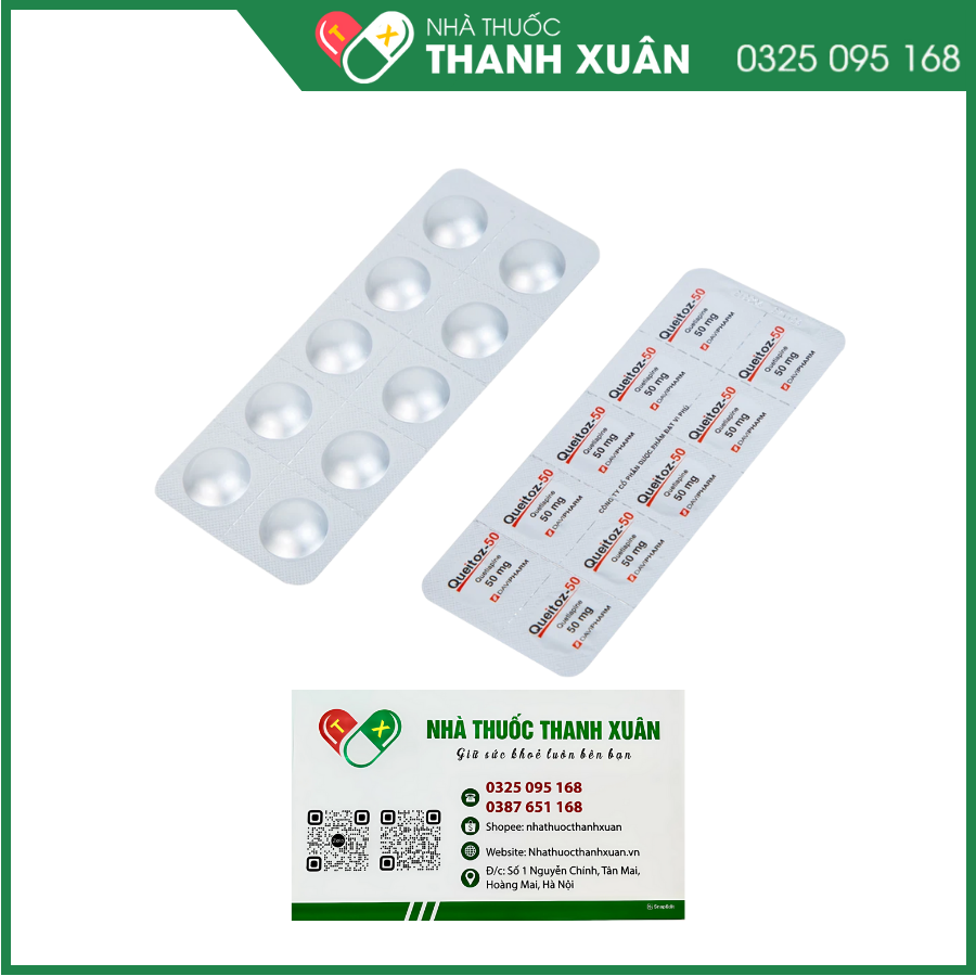 Queitoz-50 điều trị tâm thần phân liệt, rối loạn lưỡng cực