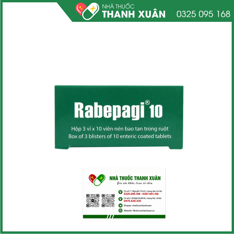 Rabepagi 10 điều trị loét dạ dày - tá tràng cấp tính