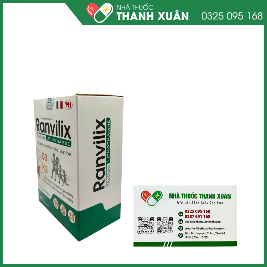 Ranvilix - Chống loãng xương, tăng trưởng chiều cao