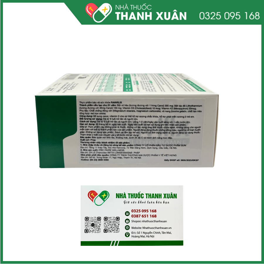 Ranvilix - Chống loãng xương, tăng trưởng chiều cao
