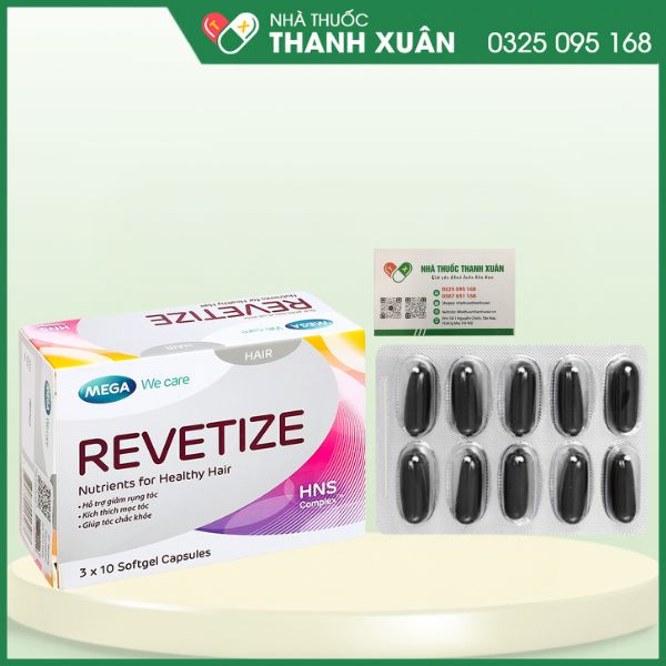 Revetize - Giảm rụng tóc, kích thích mọc tóc, giúp tóc chắc khỏe