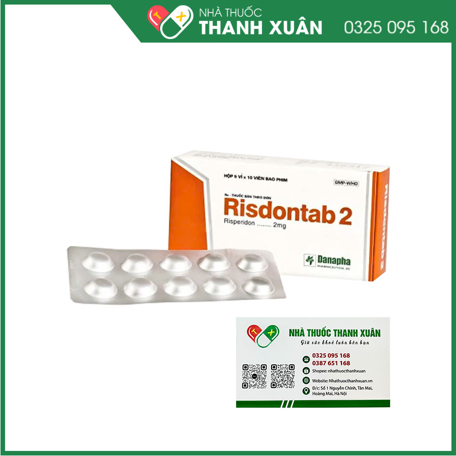 Risdontab 2 điều trị tâm thần phân liệt, cải thiện triệu chứng trầm cảm, lo âu