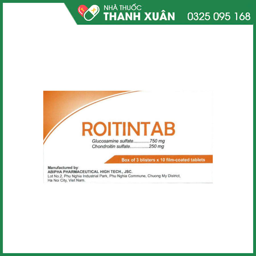 Roitintab thuốc giảm triệu chứng của thoái hóa khớp gối nhẹ và trung bình