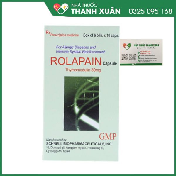 Rolapain - Thuốc hỗ trợ dự phòng tái phát nhiễm khuẩn hô hấp ở trẻ em và người lớn