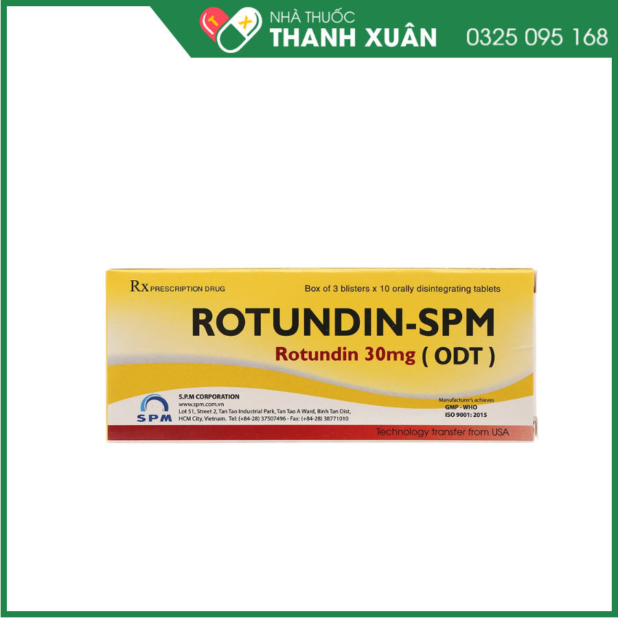 Rotundin-SPM 30mg giúp giảm lo âu, căng thẳng