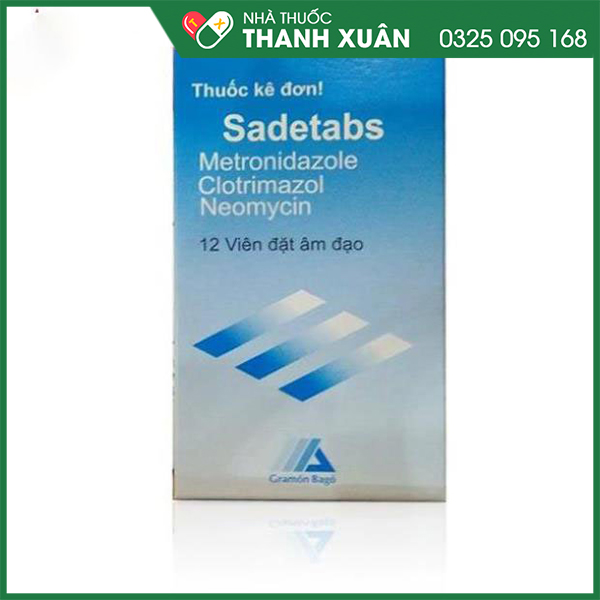 Sadetabs - Viên đặt phụ khoa điều trị viêm âm hộ, âm đạo, nhiễm nấm