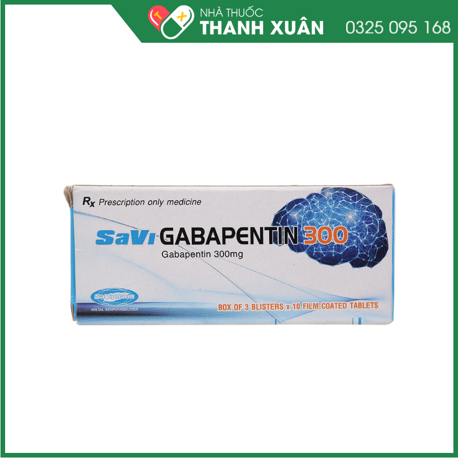 Thuốc Savi Gabapentin 300 điều trị bệnh động kinh