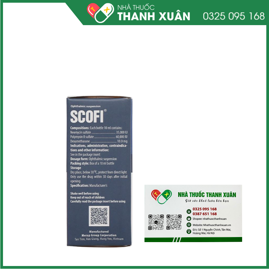 Hỗn dịch nhỏ mắt Scofl điều trị các tình trạng viêm mắt