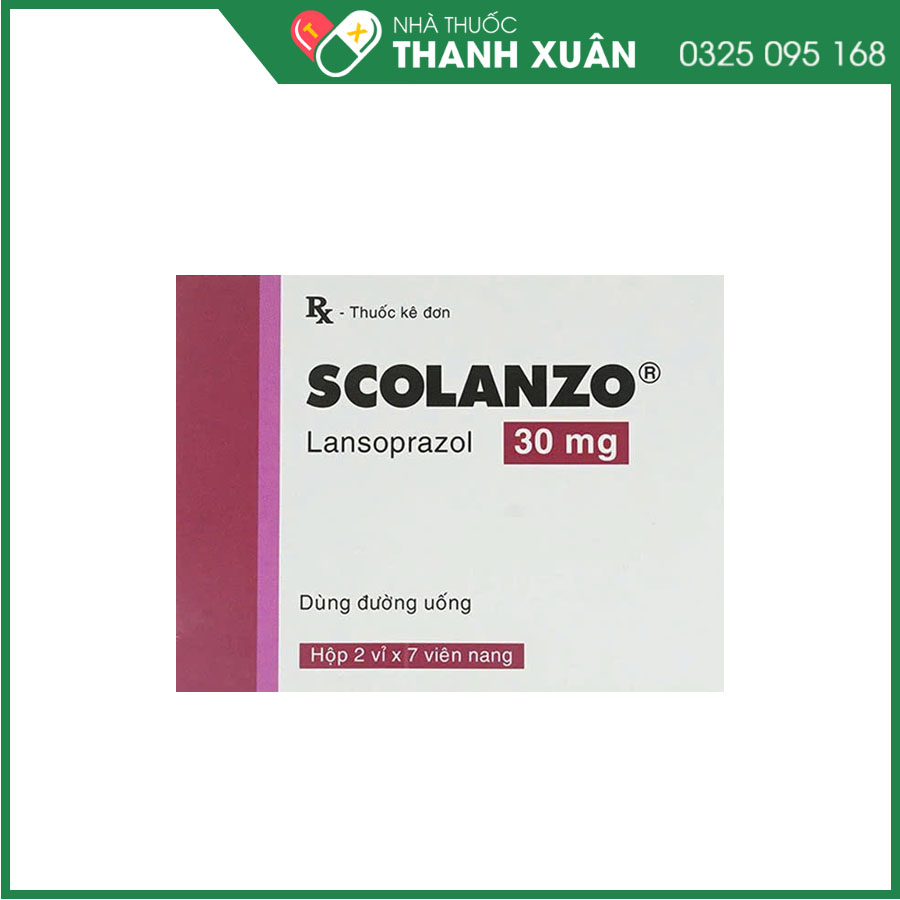 Scolanzo 30mg giúp giảm tiết acid dạ dày, điều trị viêm loét dạ dày - tá tràng và trào ngược dạ dày