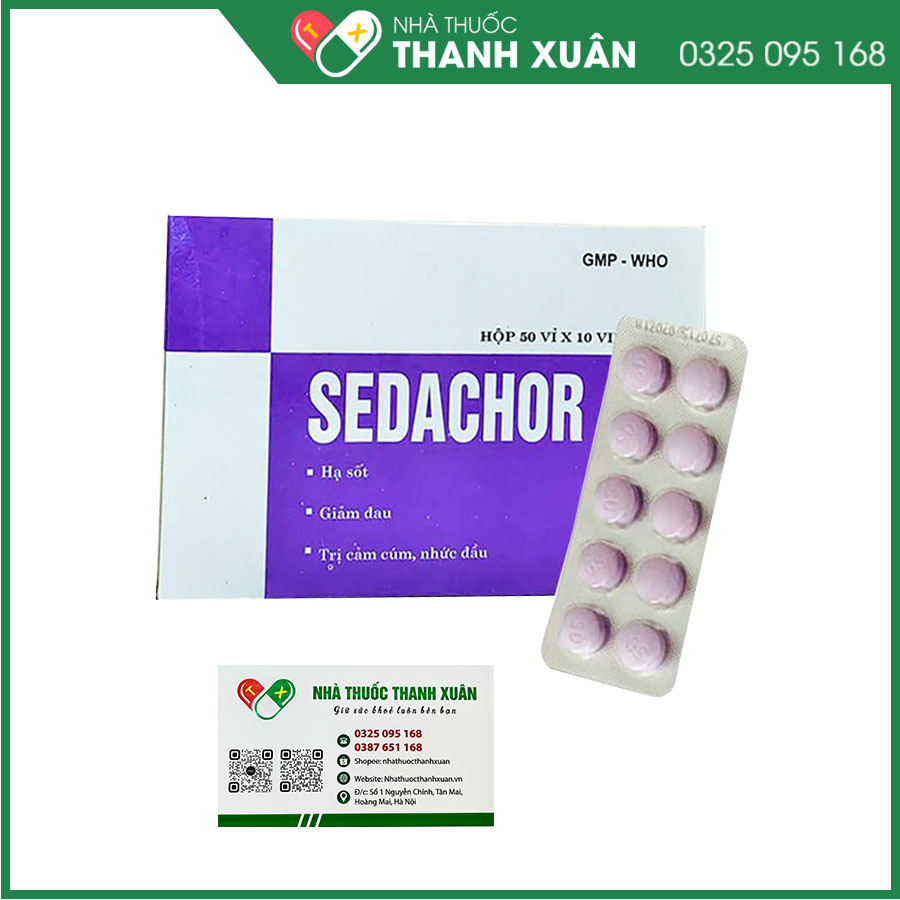 Sedachor giảm đau, hạ sốt