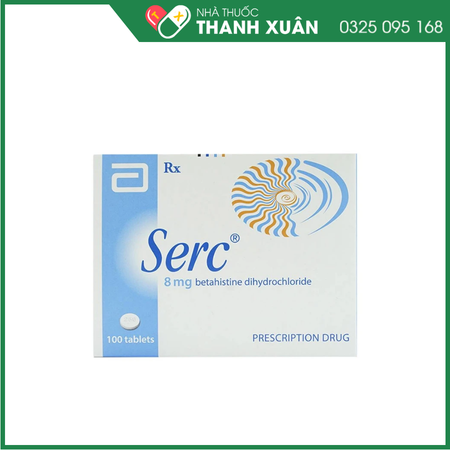 Serc 8mg trị chóng mặt tiền đình