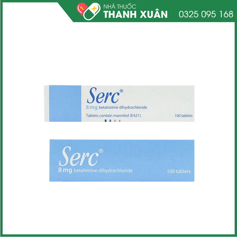 Serc 8mg trị chóng mặt tiền đình