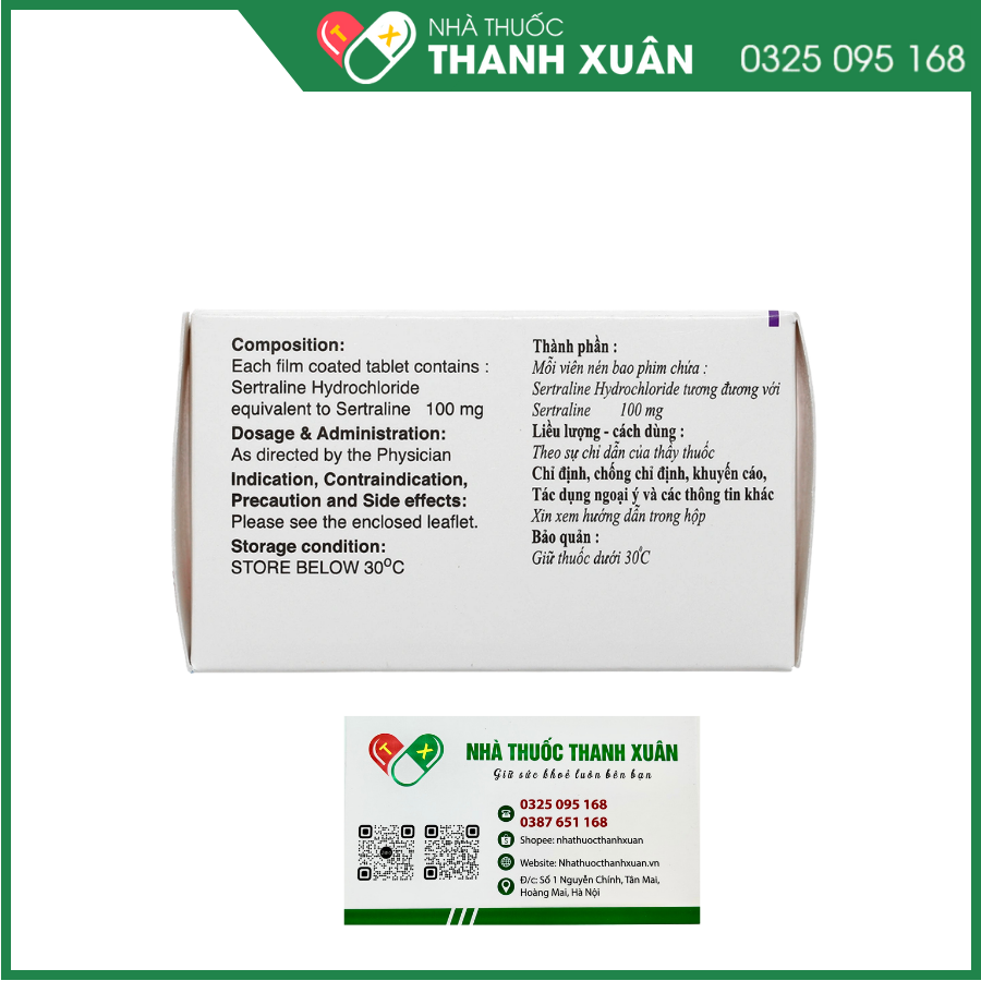 Serenata-100 trị trầm cảm, rối loạn xung lực ám ảnh cưỡng chế