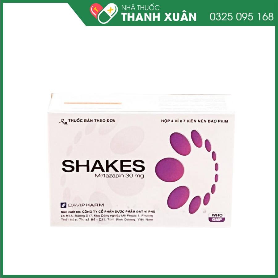 Shakes điều trị trầm cảm
